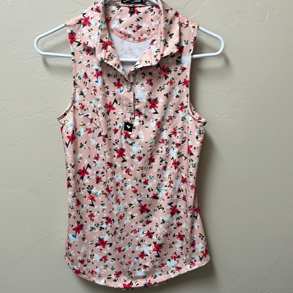 Bad Birdie Floral Sleeveless Top - Pink and Red